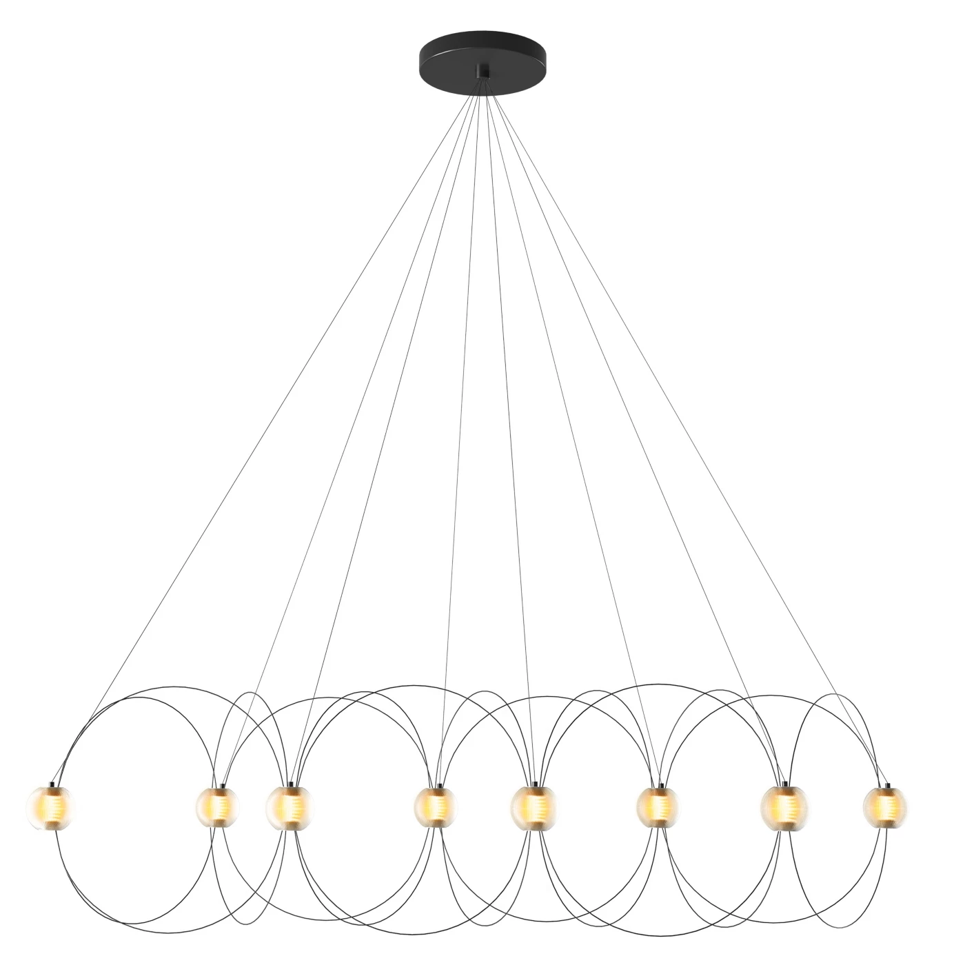DCW Munari, lámpara de araña LED 8 focos