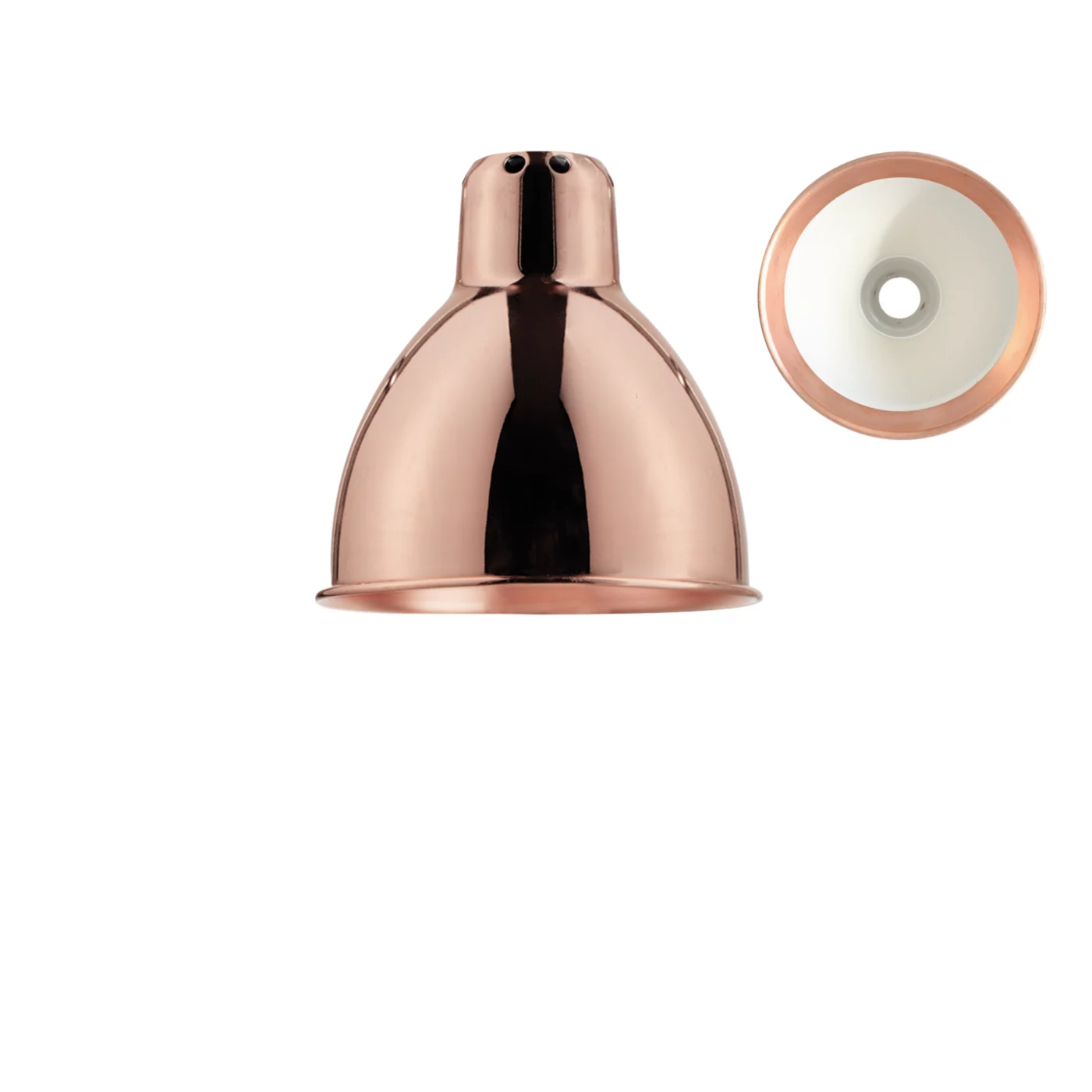 DCWéditions Dcw Pantalla Lampe Gras L redonda cobre rústico — imagen 8