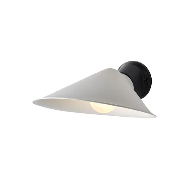 DCWéditions Plume Lámpara de Pared Porcelana/ Negro