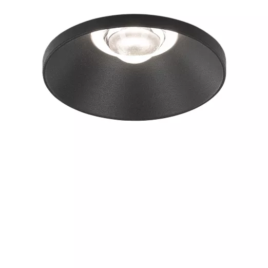 Delta Light Artuur, plafón empotrable LED negro - 2.700 K - IP44 - excl. driver