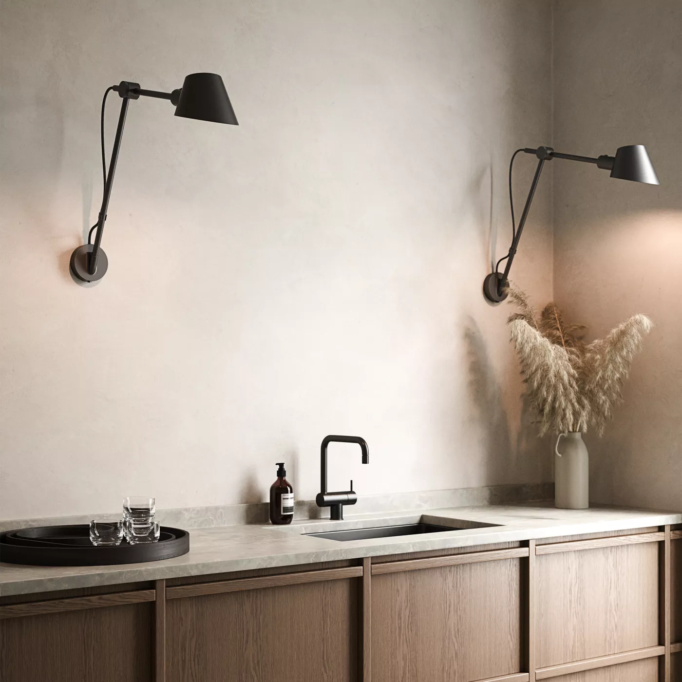 Design for the People Stay Long, gris – Lámpara de pared — imagen 3