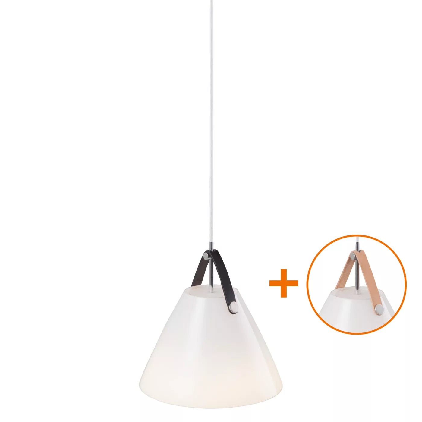 Design for the People Strap, Vidrio opal – Lámpara de suspensión — imagen 3