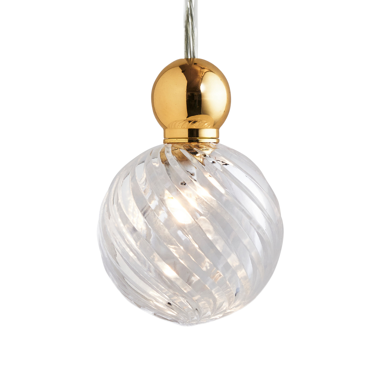 EBB & FLOW Uva L bola colgante oro claro swirl