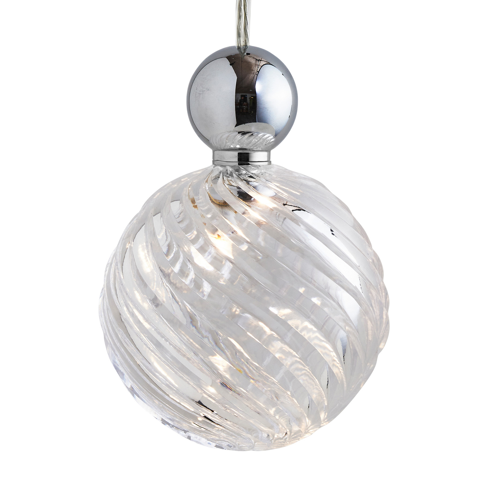 EBB & FLOW Uva L bola colgante plata claro Swirl — imagen 2