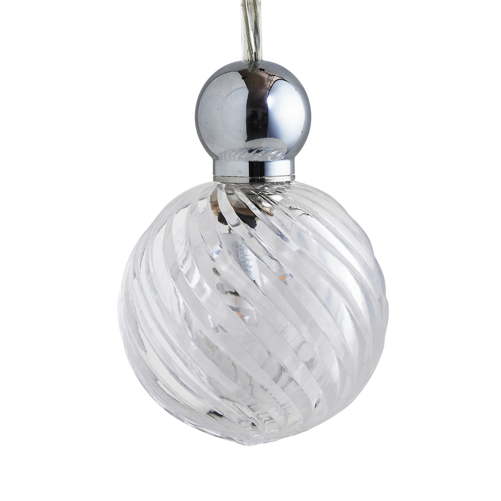 EBB & FLOW Uva L bola colgante plata claro SWIRL