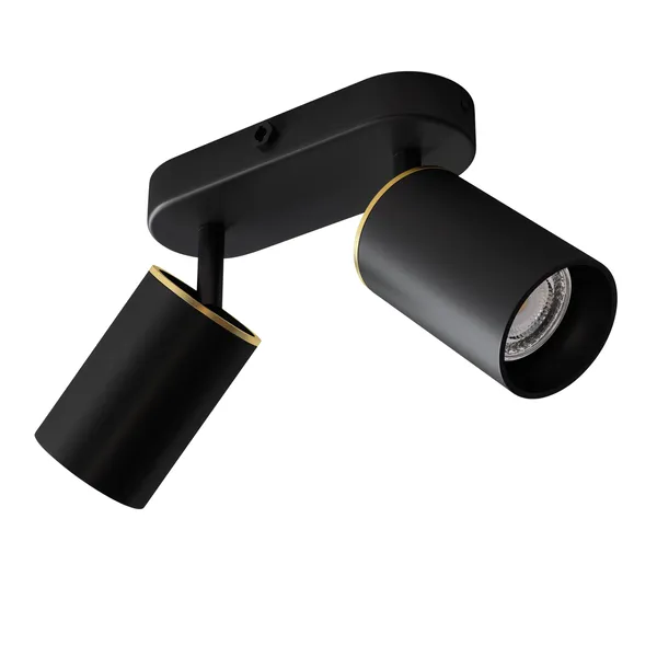 Edgespot Doble 65 Foco Negro/Latón