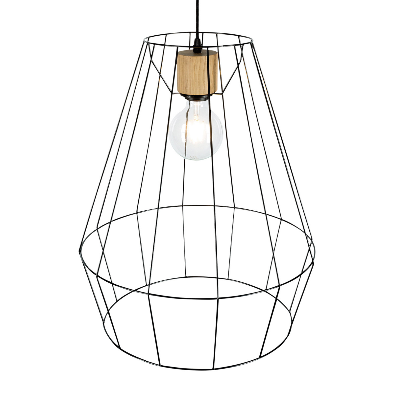 Envostar Finan de 1 luz con dosel negro – Lámpara colgante — imagen 3