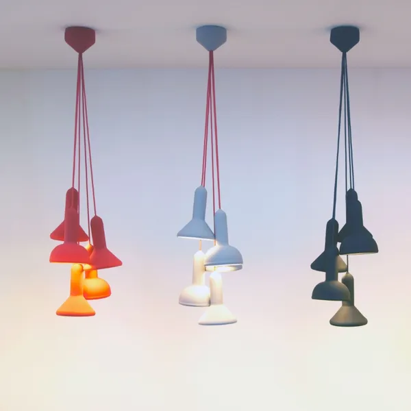 Established & Sons Torch Light S5 Bunch H140 Rojo – Lámpara colgante — imagen 4