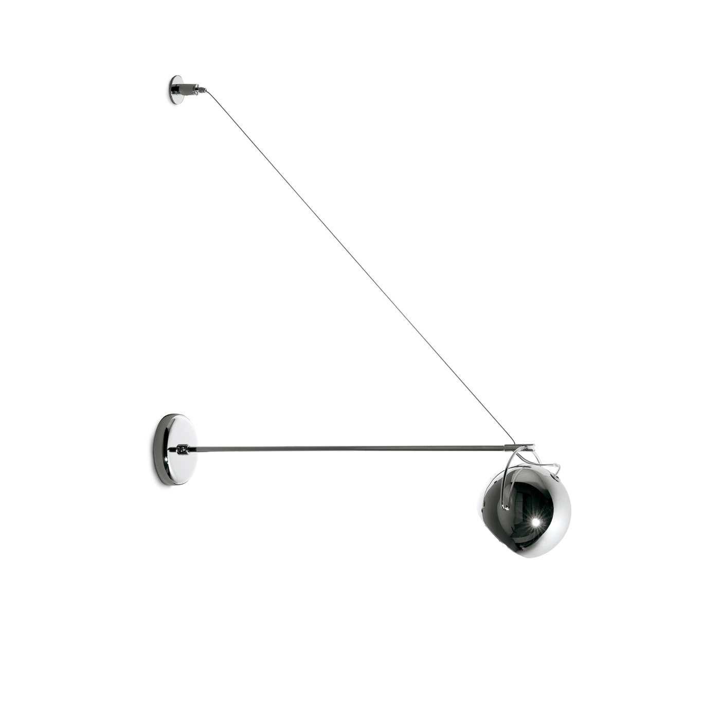 Fabbian Beluga Steel – Lámpara de pared — imagen 3