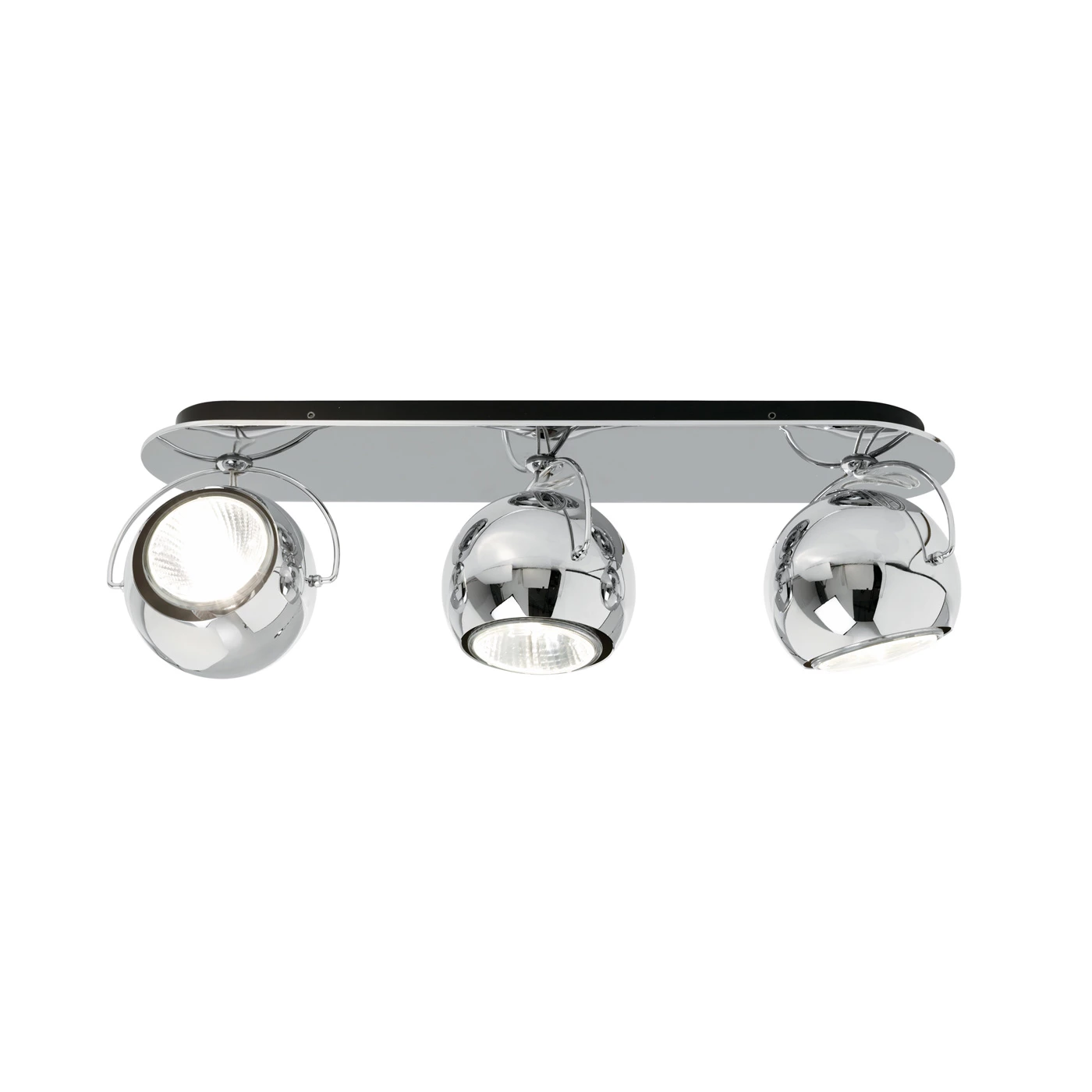 Fabbian Beluga Steel, y pared de 3 focos – Lámpara de techo — imagen 3