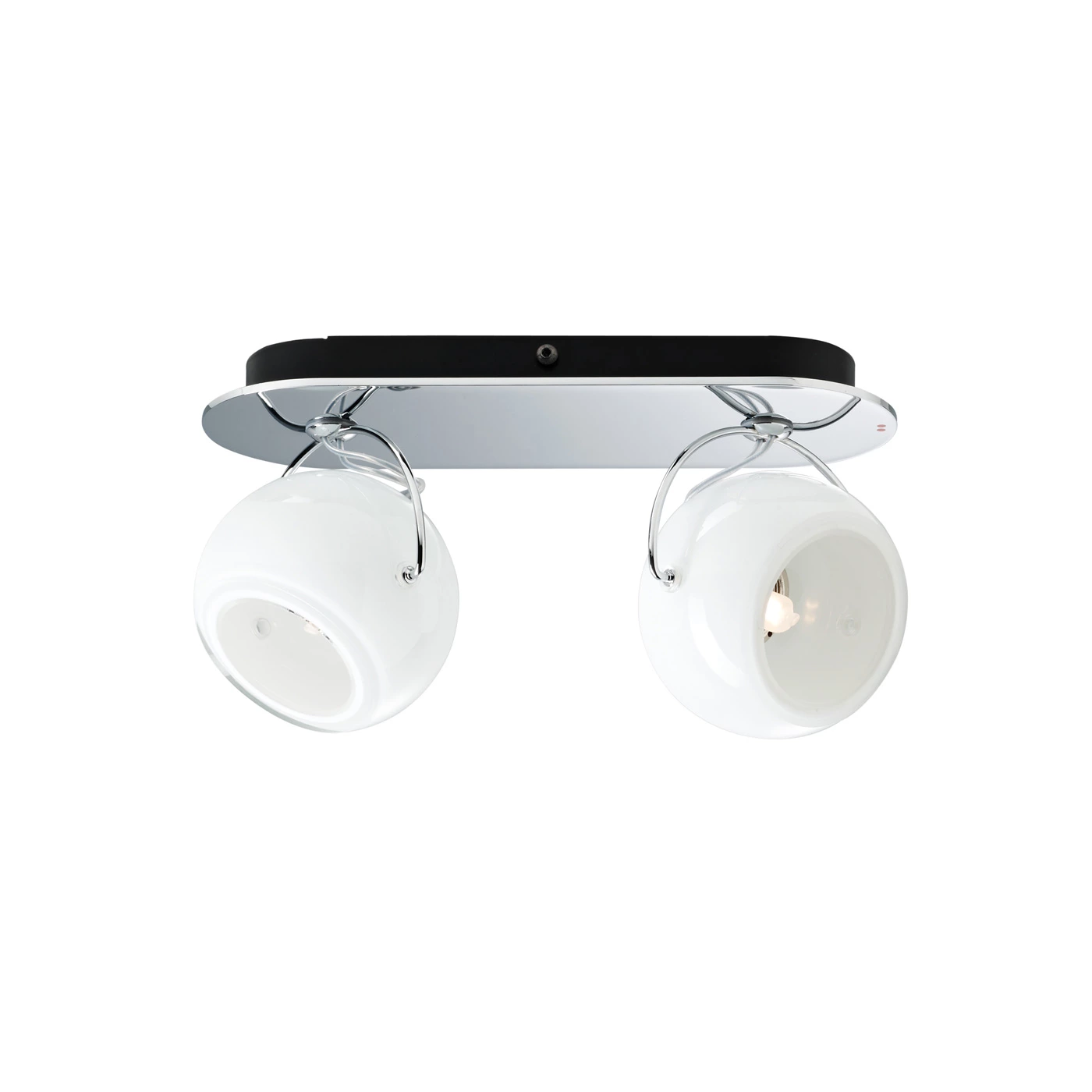 Fabbian Beluga White, lámpara de techo y pared de 2 focos