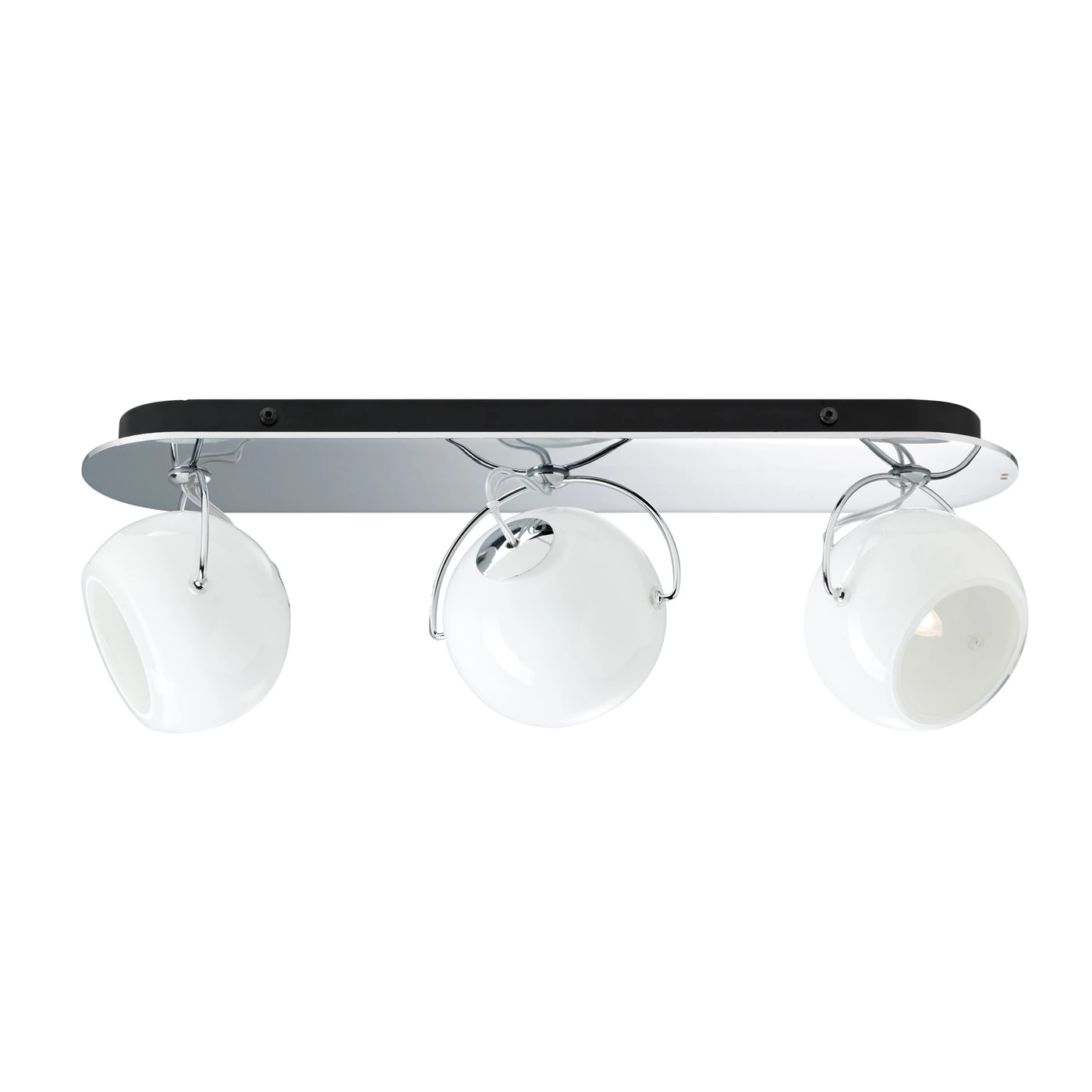 Fabbian Beluga White, lámpara de techo y pared de 3 focos