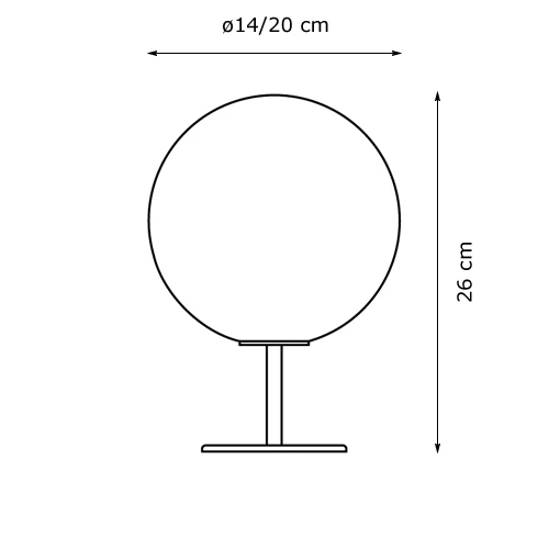Fabbian Lumi Sfera, con pie – Lámpara de sobremesa — imagen 5