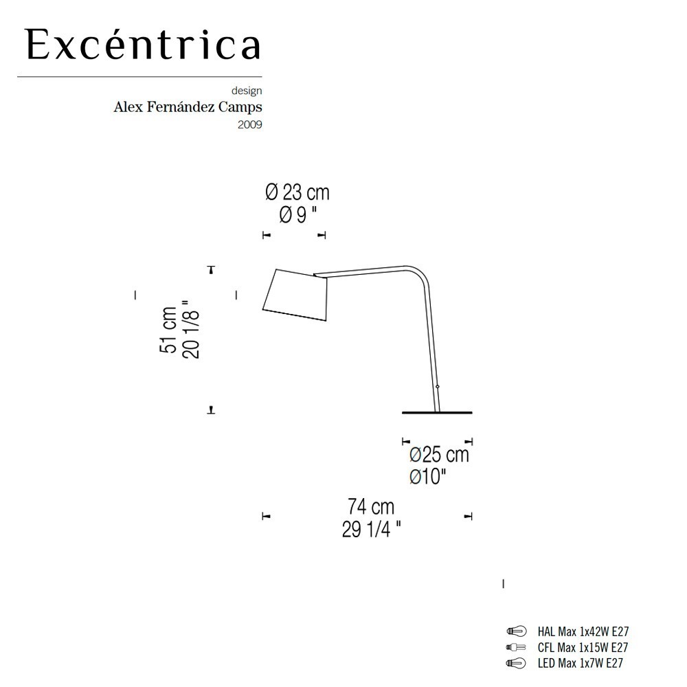 Fambuena Excéntrica M – Lámpara sobremesa — imagen 7