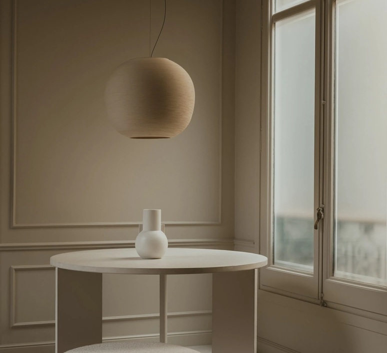 Faro Tierra 500, natural, Ø50cm, H42,6cm – Lámpara colgante — imagen 2