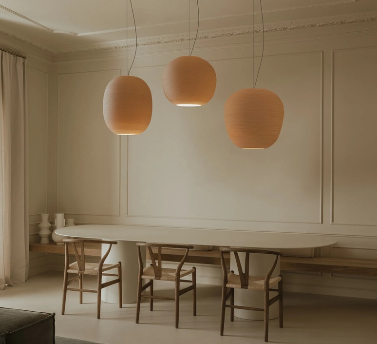 Faro Tierra 500, natural, Ø50cm, H42,6cm – Lámpara colgante — imagen 3