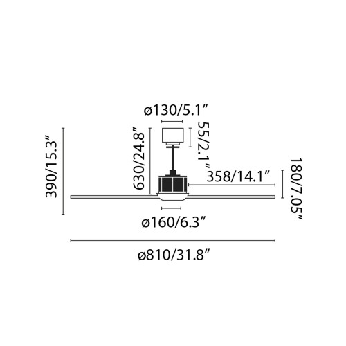 Faro Ventilador de techo con luz Just Fan — imagen 5