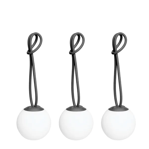 Bolleke Mini Lámpara Portátil, Juego de 3 Antracita