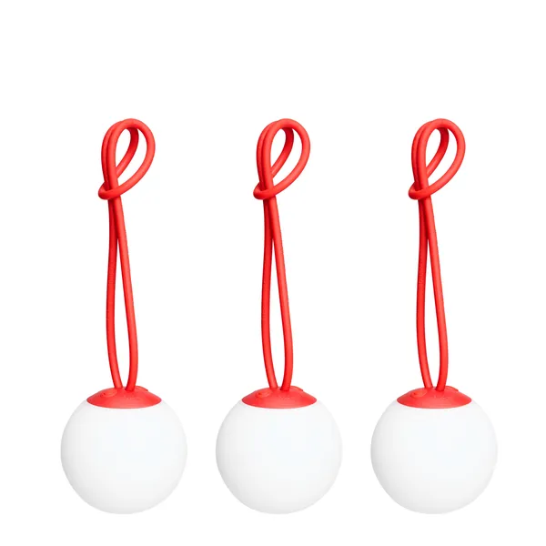 Bolleke Mini Lámpara Portátil, Juego de 3 , Rojo