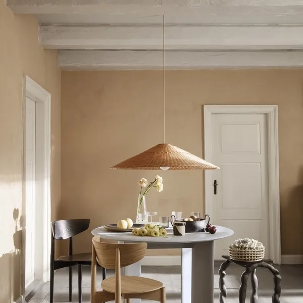 Ferm Living Dou Ø90 Natural con Cable 2m – Lámpara colgante — imagen 4