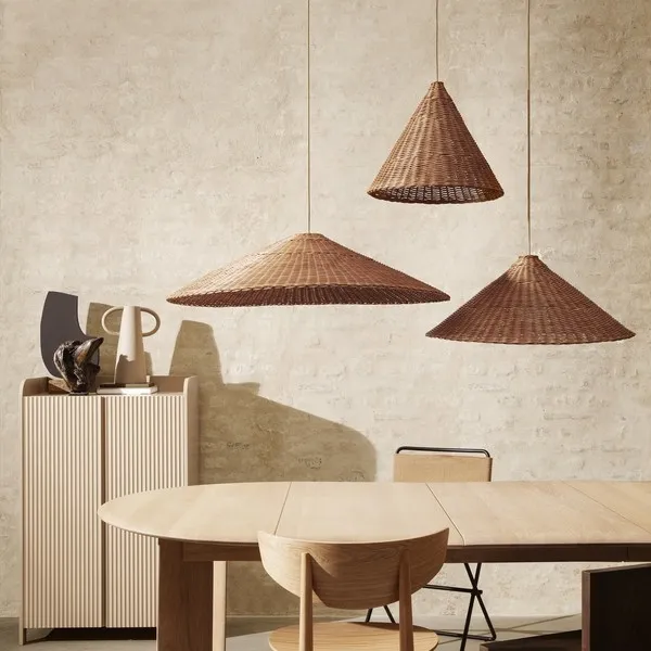Ferm Living Dou Ø90 Natural con Cable 4m – Lámpara colgante — imagen 5