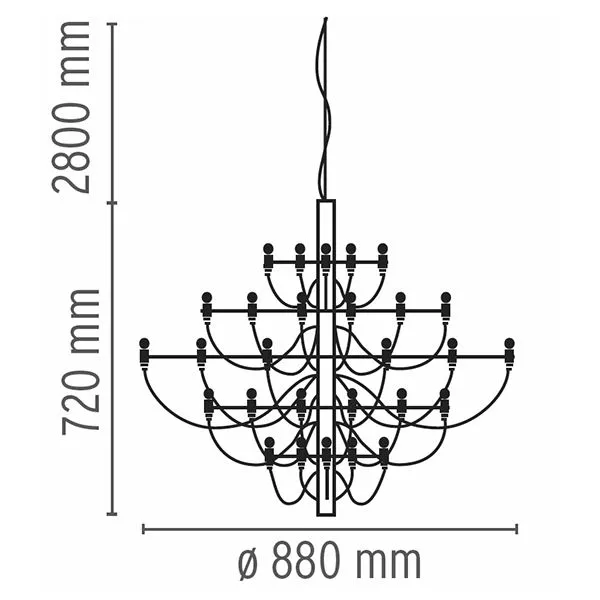 Flos 2097/30 Colgante Mediana de Latón con Led – Lámpara colgante — imagen 4