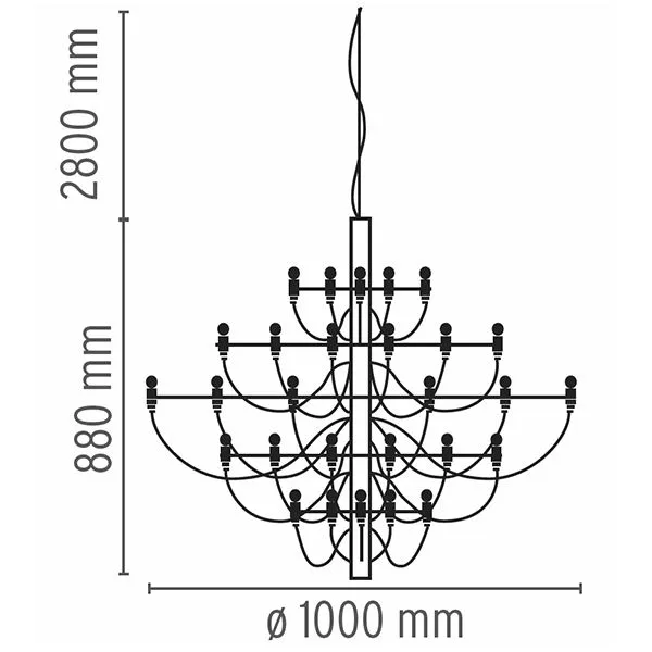 Flos 2097/50 Grande Cromo con Led – Lámpara colgante — imagen 3