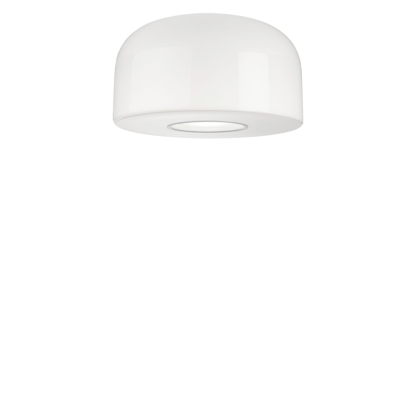 Flos Bellhop vidrio, lámpara de techo blanco
