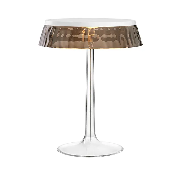Bon Jour Lámpara de Mesa Cuerpo blanco/Pantalla Ahumada