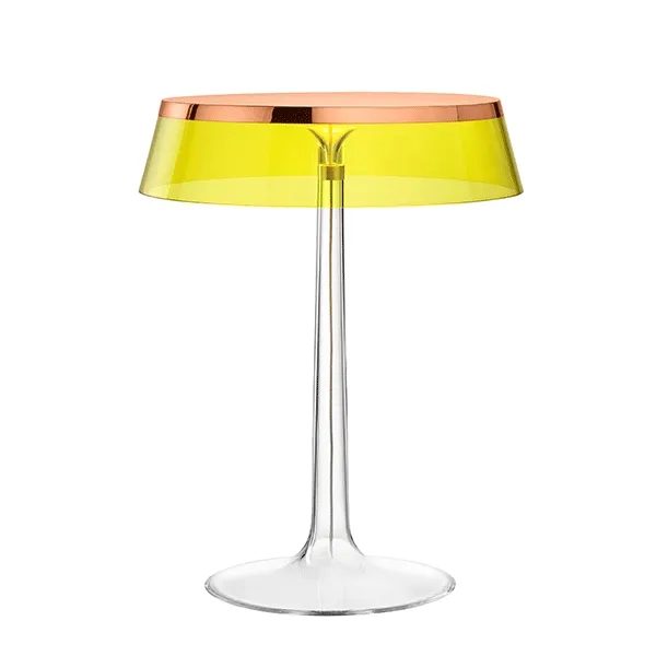 Bon Jour Lámpara de Mesa Cuerpo de cobre/Pantalla Amarilla