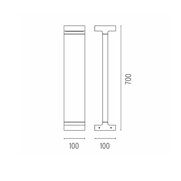 Flos Casting T 100 H 700 Negro – Lámpara exterior — imagen 2