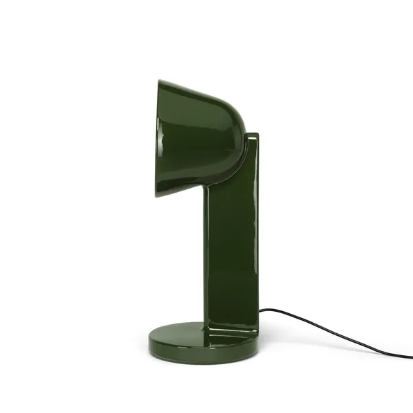 Céramique Lámpara de Mesa Auxiliar Verde Musgo