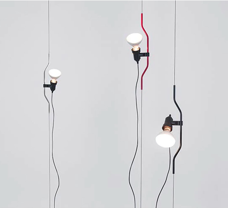 Flos Parentesi, roja, Ø 11 cm, H 400 cm – Lámpara colgante — imagen 4
