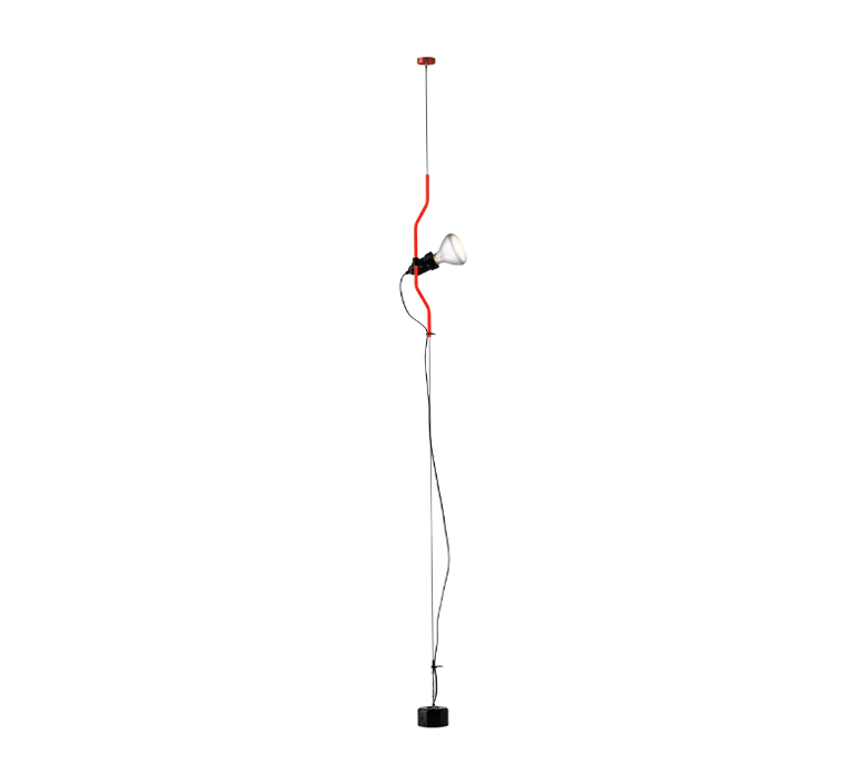 Flos Parentesi, roja, Ø 11 cm, H 400 cm – Lámpara colgante — imagen 5