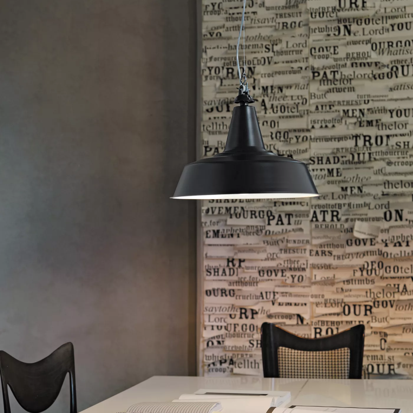 Fontana Arte Huna, negro - medium – Lámpara de suspensión — imagen 3