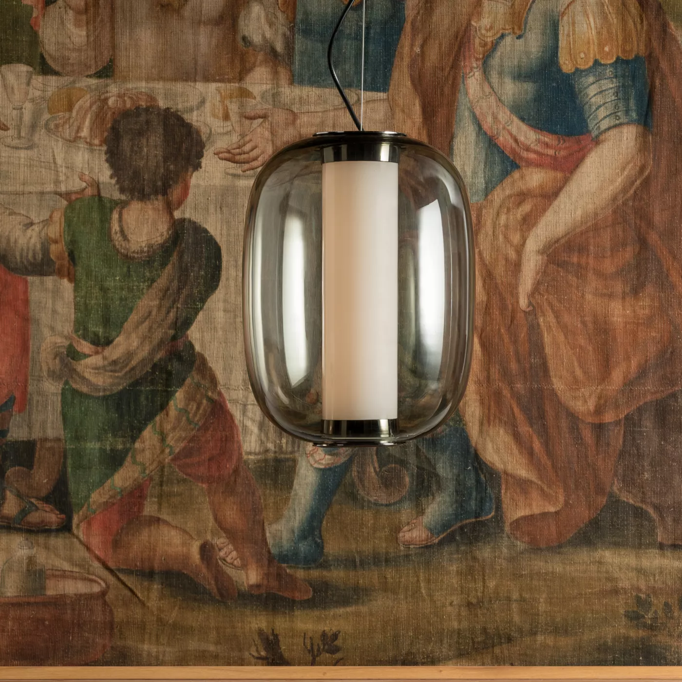 Fontana Arte Meridiano, negro/ahumado - medium – Lámpara de suspensión led — imagen 3