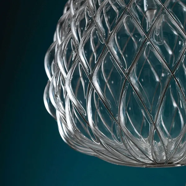 Fontana Arte Colgante Grande Transparente/ Cromo – Lámpara colgante — imagen 3