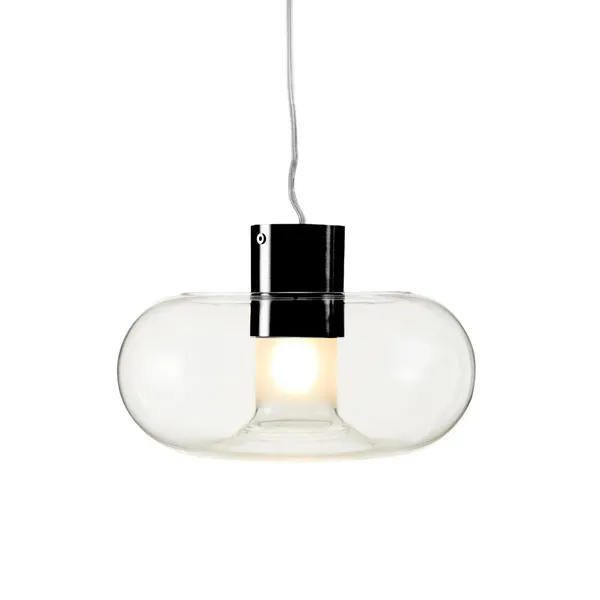 Fontana Arte Fontanella Mediano Cromo/ Negro – Lámpara colgante