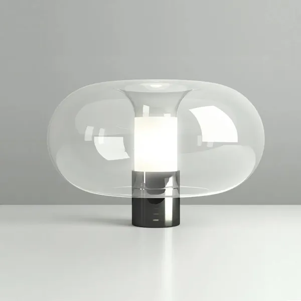 Fontana Arte Fontanella Grande Cromo/ Negro – Lámpara de mesa — imagen 2