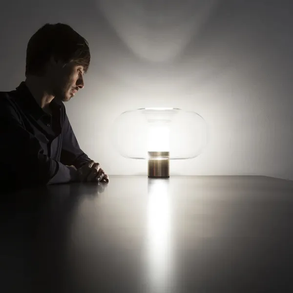 Fontana Arte Fontanella Grande Cromo/ Negro – Lámpara de mesa — imagen 3