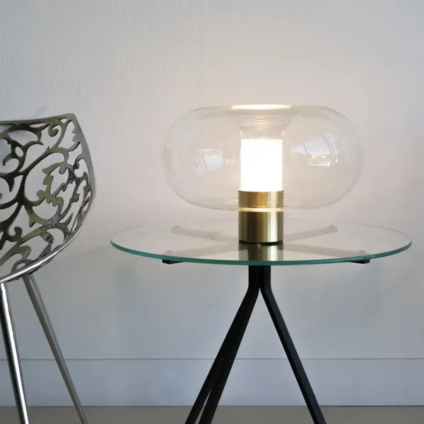 Fontana Arte Fontanella Grande Latón – Lámpara de mesa — imagen 2