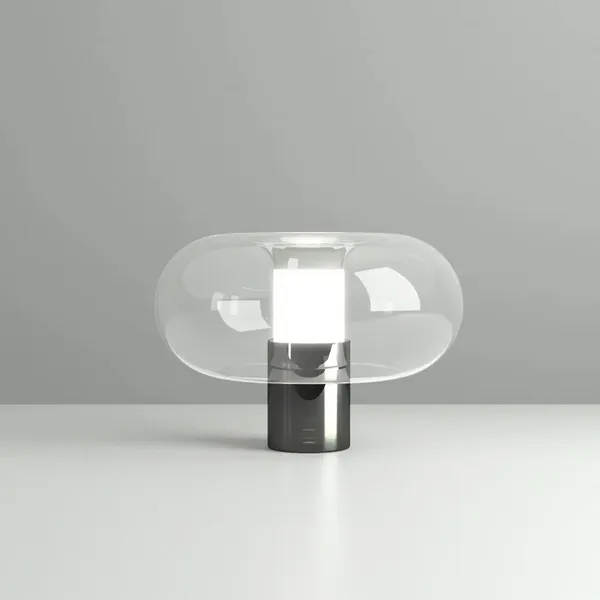 Fontana Arte Fontanella Mediana Cromo/ Negro – Lámpara de mesa — imagen 2