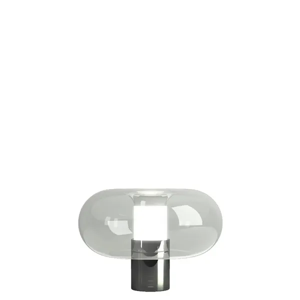 Fontana Arte Fontanella Mediana Cromo/ Negro – Lámpara de mesa