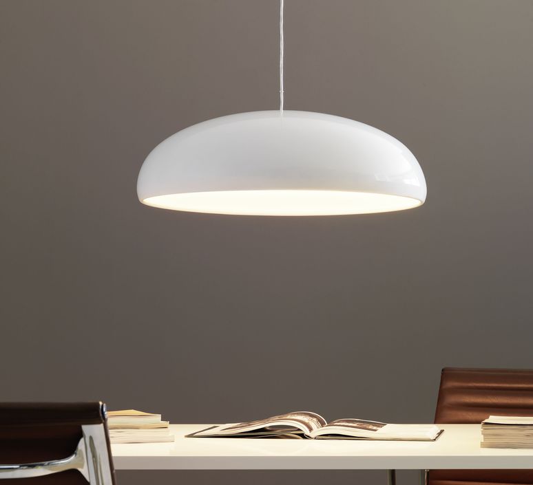 Fontana Arte Pangen, blanco, Ø60cm – Lámpara colgante