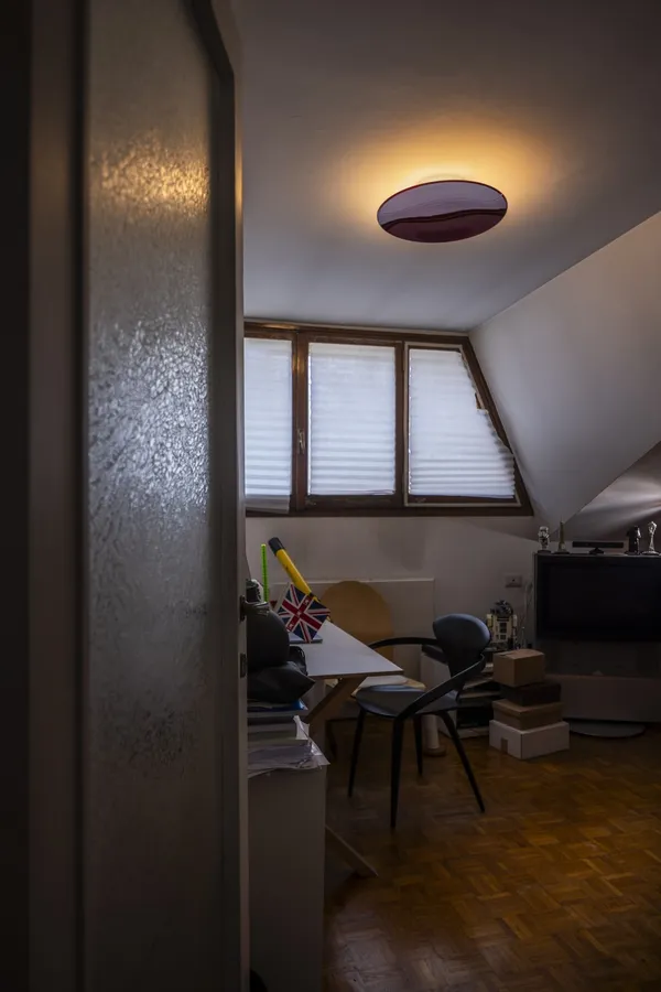 Foscarini Anoor de Pared/ Lámpara de Techo Rojo Push – Lámpara — imagen 4