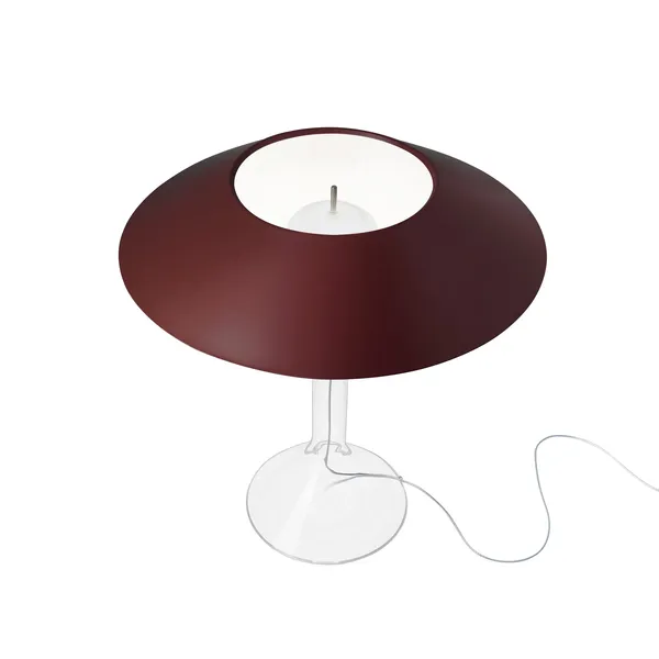 Foscarini Chapeaux M Rojo Oscuro – Lámpara de mesa — imagen 2