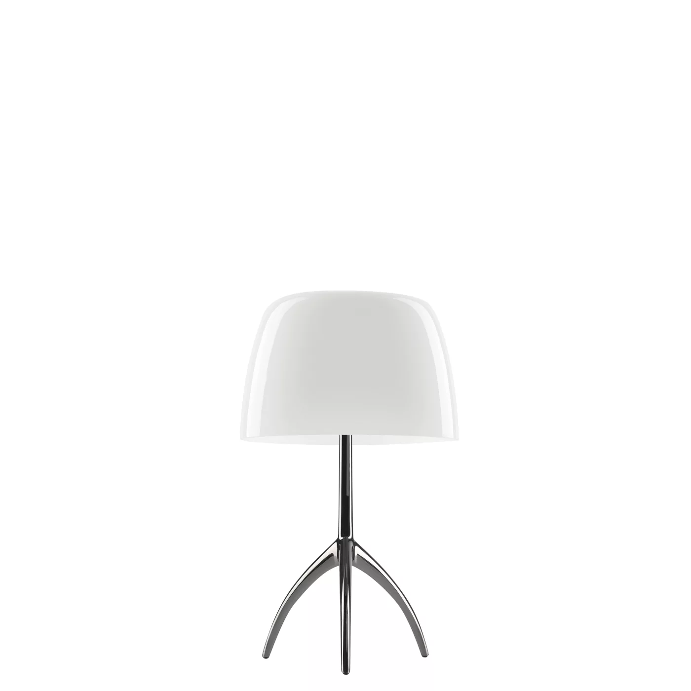 Foscarini Lumiere, lámpara de sobremesa pequeño aluminio/blanco - con regulador