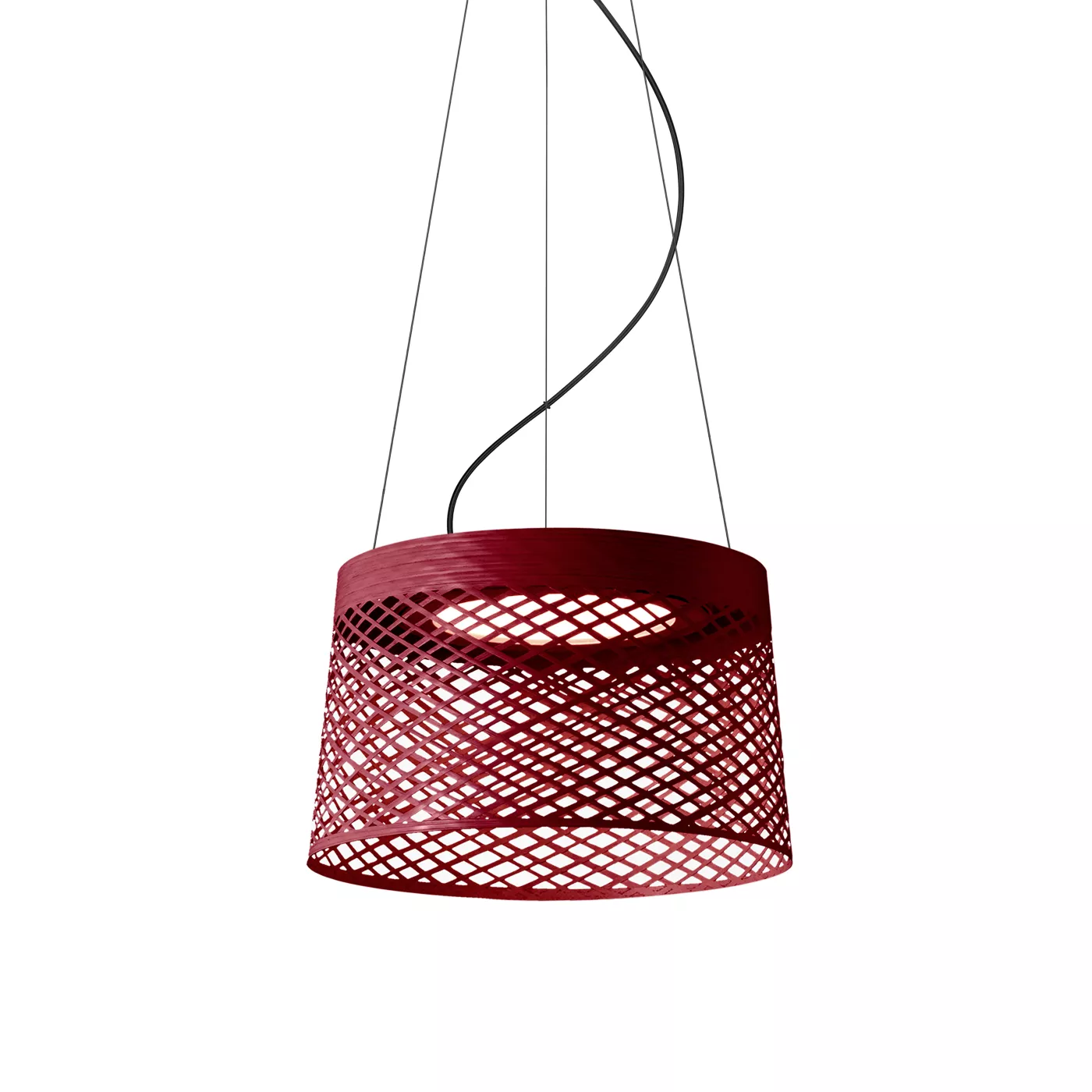 Foscarini Twiggy Grid Sospensione LED rojo carmín