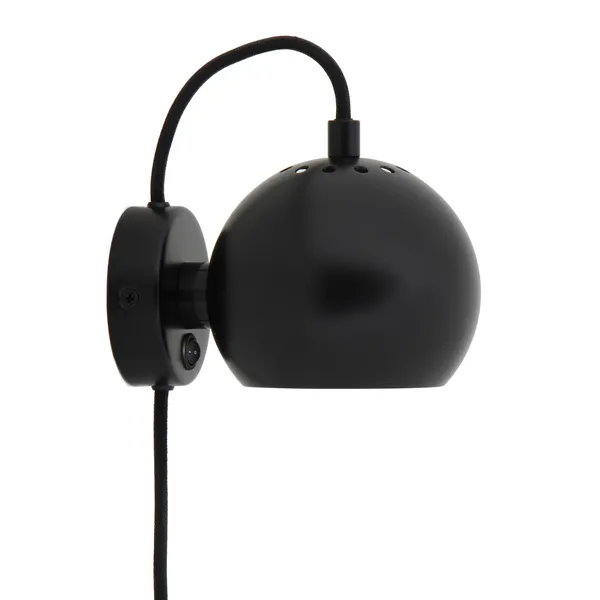 Ball Lámpara de Pared Negro Mate