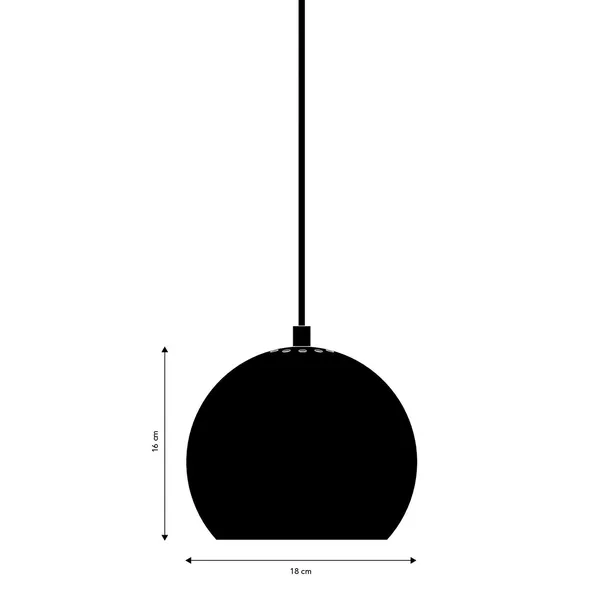 Frandsen Bola Ø18 Rojo Terracota Mate – Lámpara colgante — imagen 3
